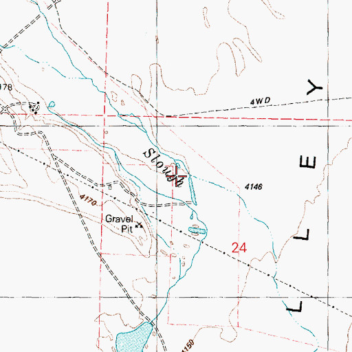 Topographic Map of Cottonwood Creek, OR