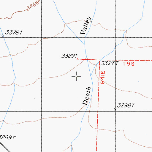 Topographic Map of Cottonwood Creek, NV