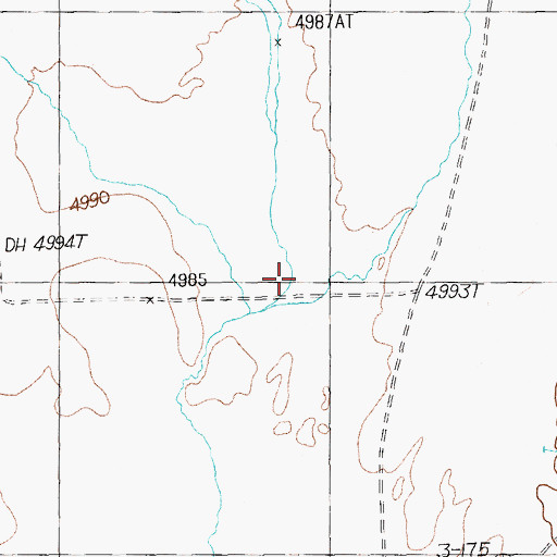 Topographic Map of Cottonwood Creek, NV