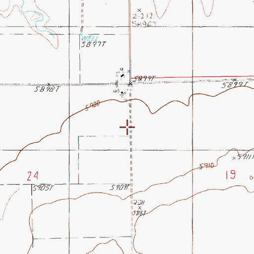 Topographic Map of Cottonwood Creek, NV