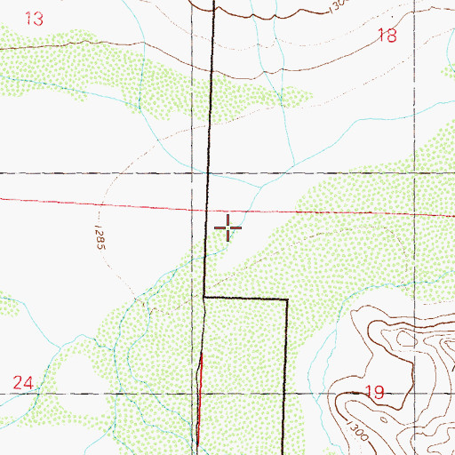 Topographic Map of Cottonwood Creek, NV