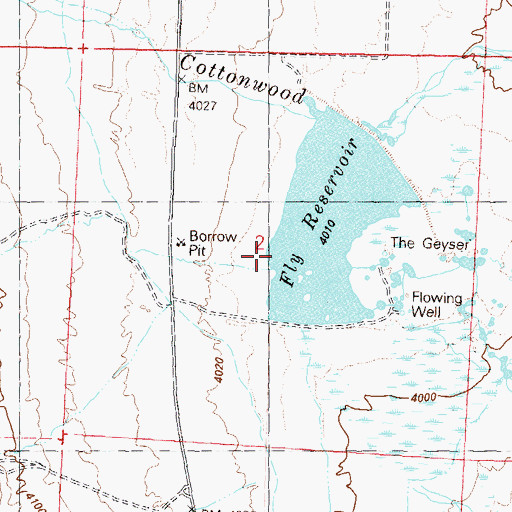 Topographic Map of Cottonwood Creek, NV