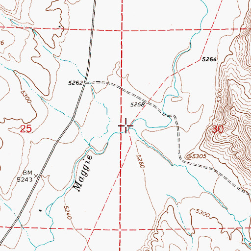 Topographic Map of Cottonwood Creek, NV