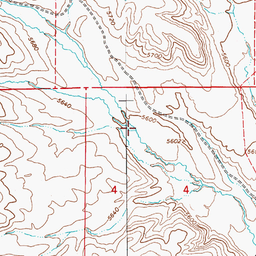 Topographic Map of Cottonwood Creek, NV