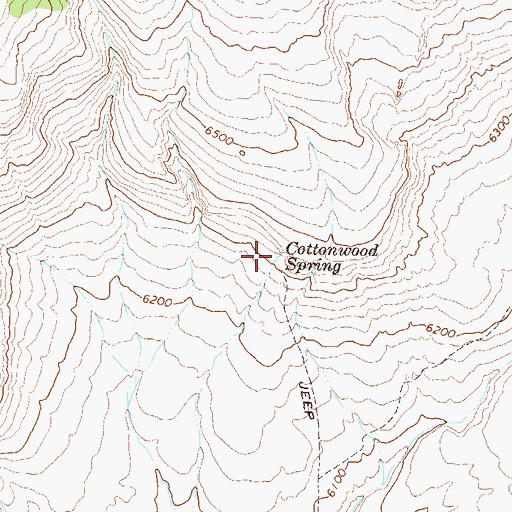 Topographic Map of Cottonwood Spring, NV