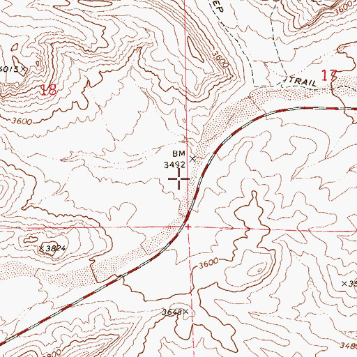 Topographic Map of Cottonwood Valley, NV