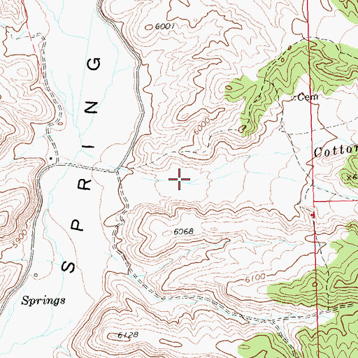 Topographic Map of Cottonwood Wash, NV