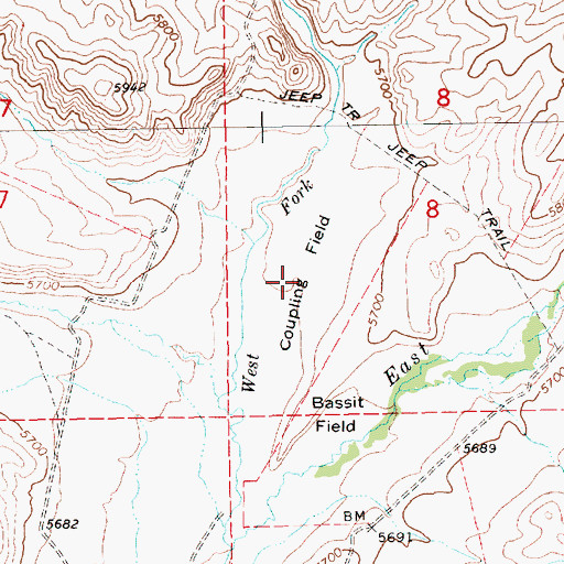 Topographic Map of Coupling Field, NV