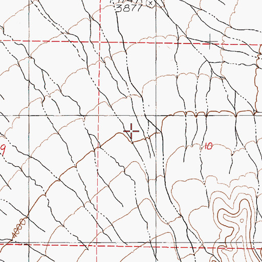 Topographic Map of Cow Canyon, NV