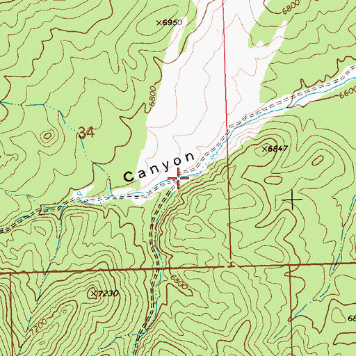 Topographic Map of Coyote Canyon, NV