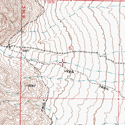 Topographic Map of Coyote Canyon, NV
