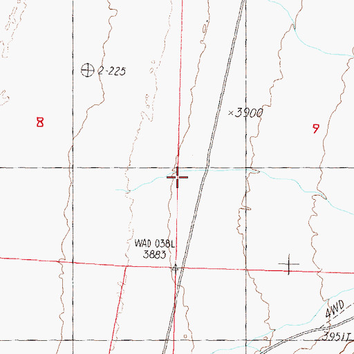 Topographic Map of Coyote Canyon, NV