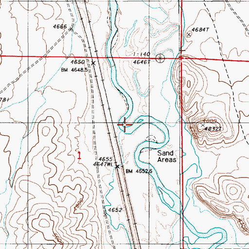 Topographic Map of Coyote Creek, NV
