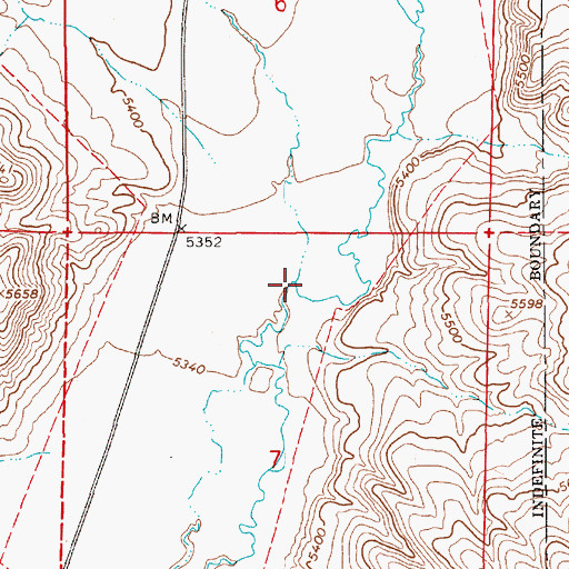 Topographic Map of Coyote Creek, NV