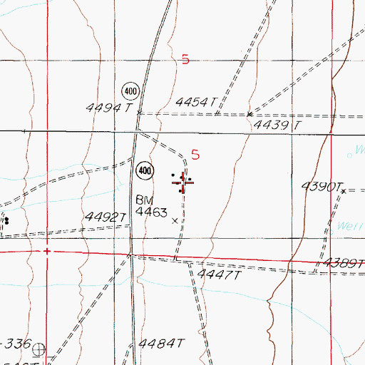 Topographic Map of Coyote Ranch, NV