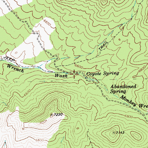 Topographic Map of Coyote Spring, NV