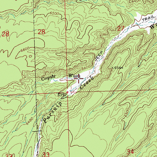 Topographic Map of Coyote Wash, NV