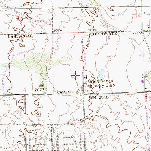Topographic Map of Craig Ranch Country Club, NV