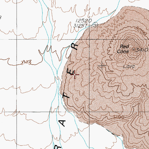 Topographic Map of Crater Flat, NV