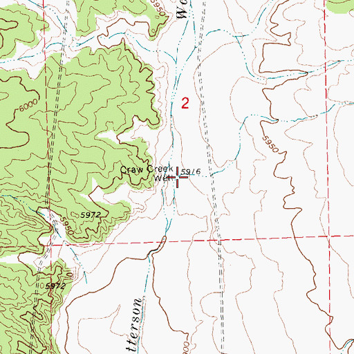 Topographic Map of Craw Creek, NV