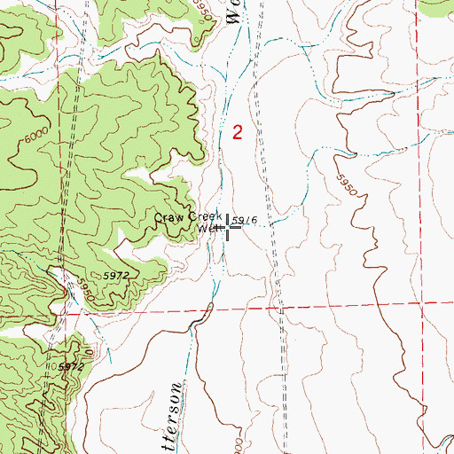 Topographic Map of Craw Creek Well, NV
