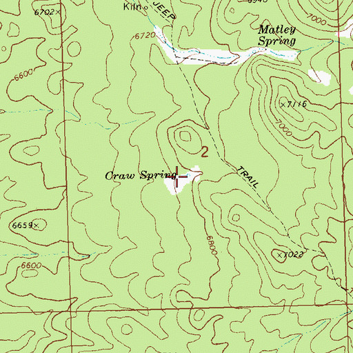 Topographic Map of Craw Spring, NV
