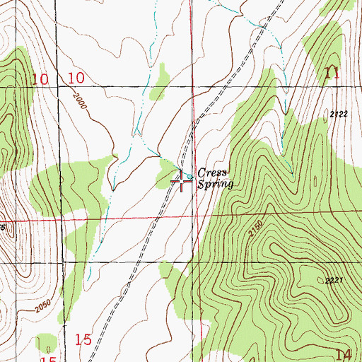 Topographic Map of Cress Spring, NV