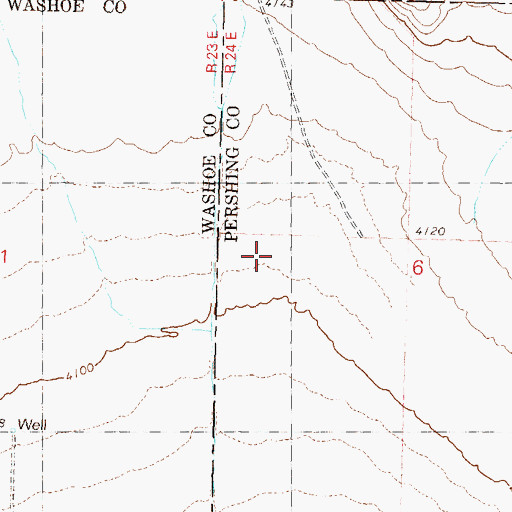 Topographic Map of Crossley 99 Ranch, NV