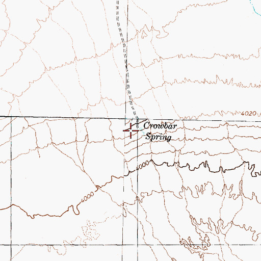Topographic Map of Crowbar Spring, NV