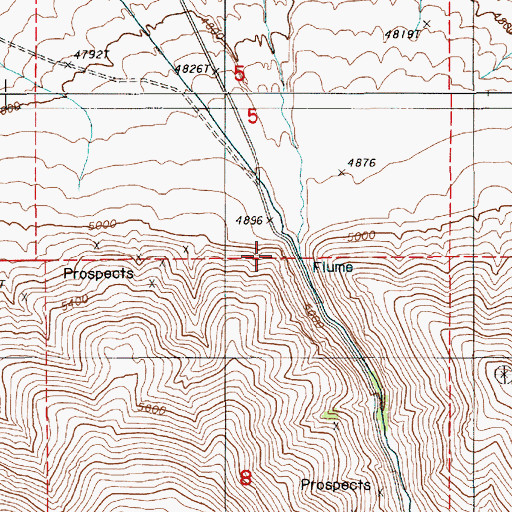 Topographic Map of Crum Canyon, NV