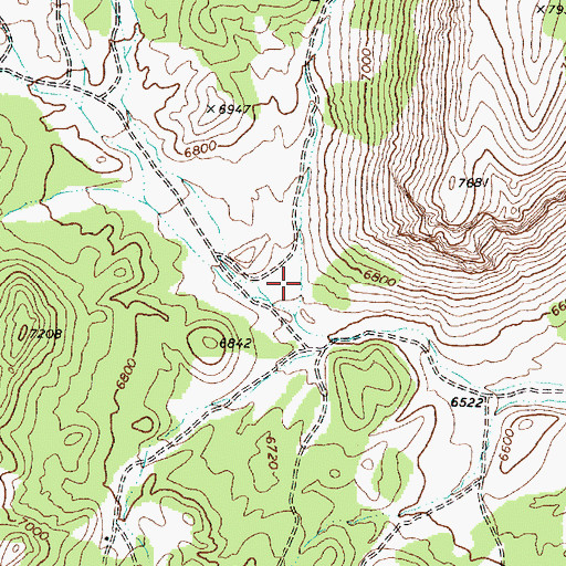Topographic Map of Crystal Canyon, NV