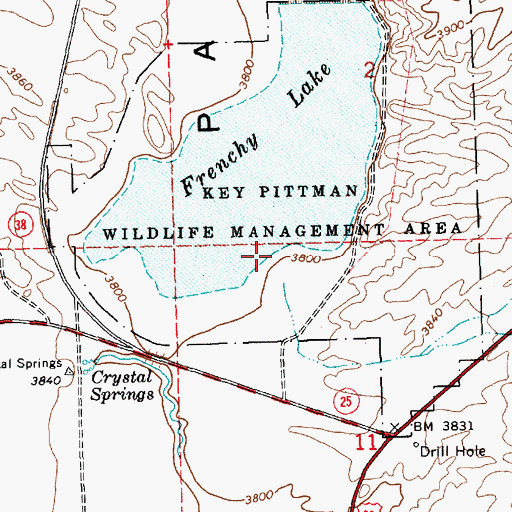 Topographic Map of Crystal Wash, NV