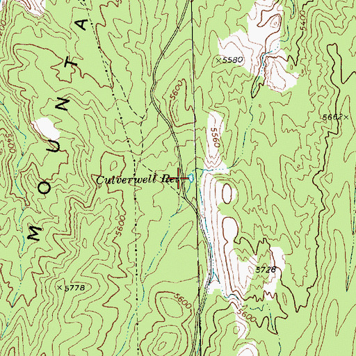 Topographic Map of Culverwell Reservoir, NV