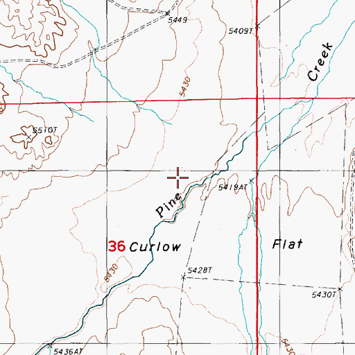 Topographic Map of Curlow Flat, NV