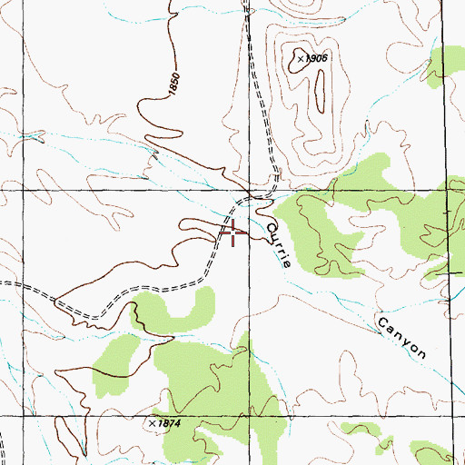 Topographic Map of Currie Canyon, NV