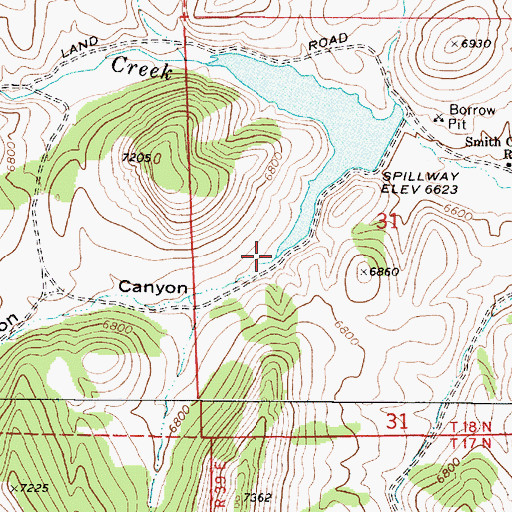 Topographic Map of Dalton Canyon, NV