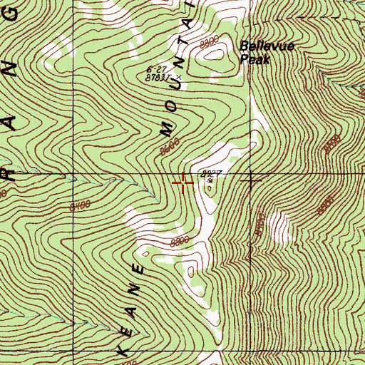 Topographic Map of Dave Keane Mountain, NV