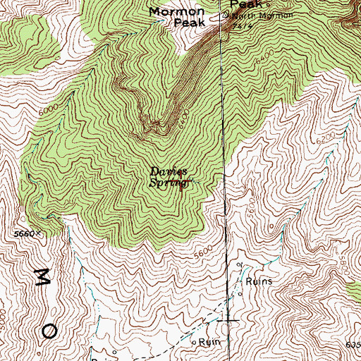 Topographic Map of Davies Spring, NV