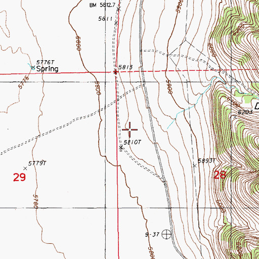 Topographic Map of Davis Canyon, NV