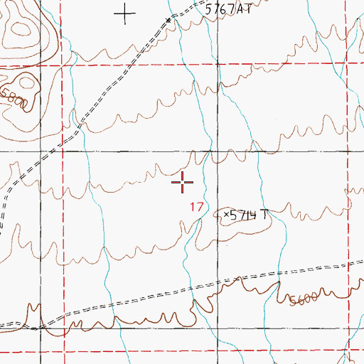 Topographic Map of Davis Creek, NV