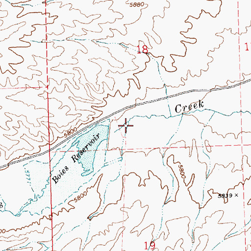 Topographic Map of Dead Bull Creek, NV
