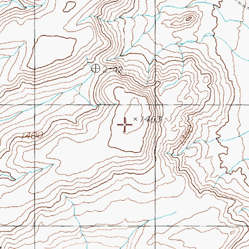 Topographic Map of Dead Camel Mountains, NV