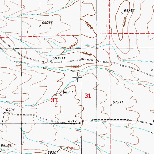 Topographic Map of Dead Horse Canyon, NV