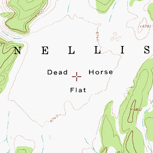 Topographic Map of Dead Horse Flat, NV