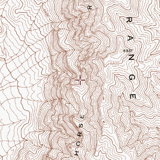 Topographic Map of Dead Horse Ridge, NV