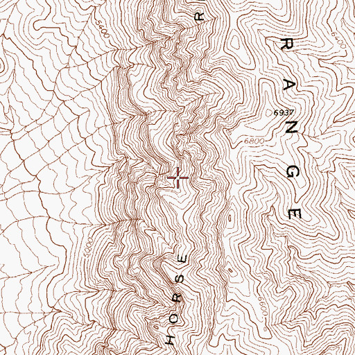 Topographic Map of Dead Horse Ridge, NV