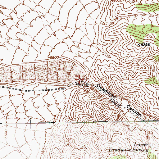Topographic Map of Deadman Canyon, NV