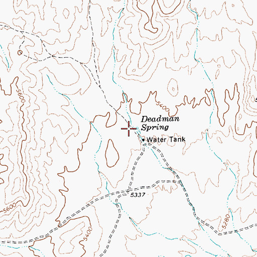 Topographic Map of Deadman Spring, NV