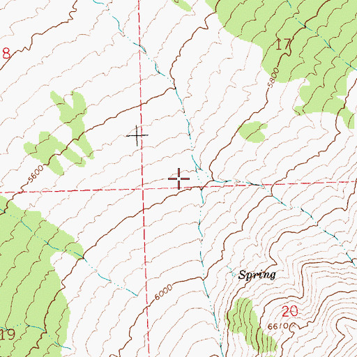 Topographic Map of Debbs Canyon, NV