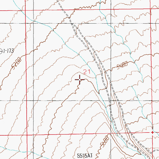 Topographic Map of Deep Creek Canyon, NV